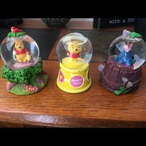 Three Disney Snow Globes
